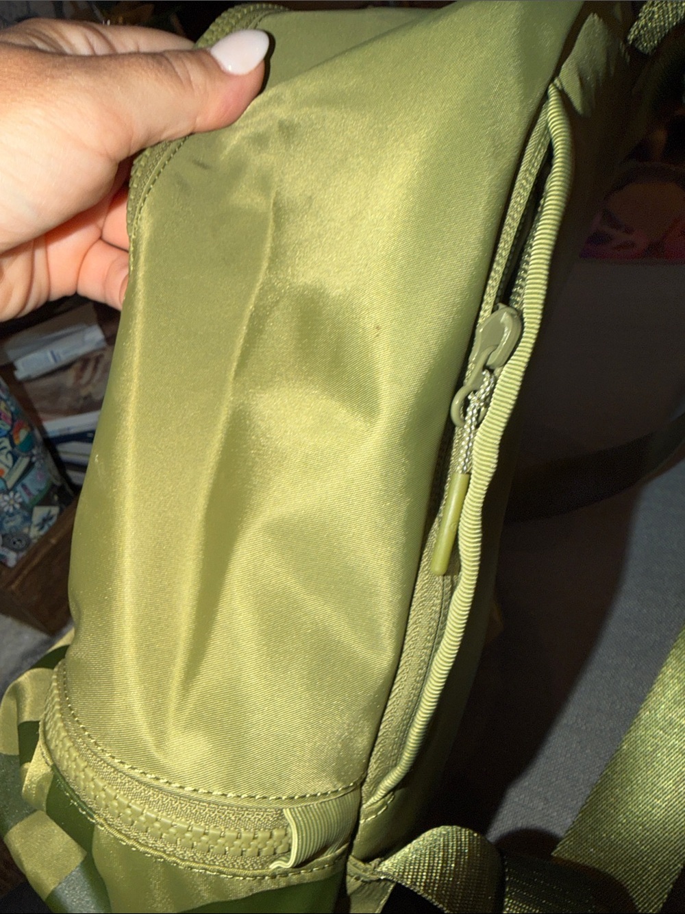 lululemon athletica Olive Green Mini Backpack with Striped Base - Picture 4 of 5